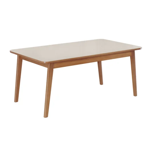 Mesa 120 X 90Cm Roma Com Vidro