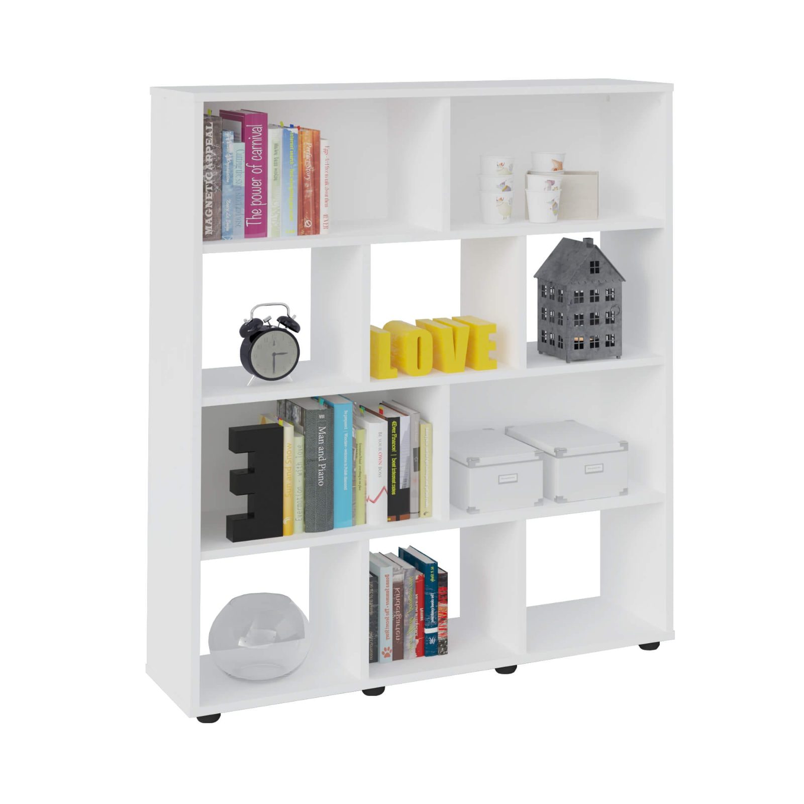 Estante para livros Artely Cor Branca Modelo Book