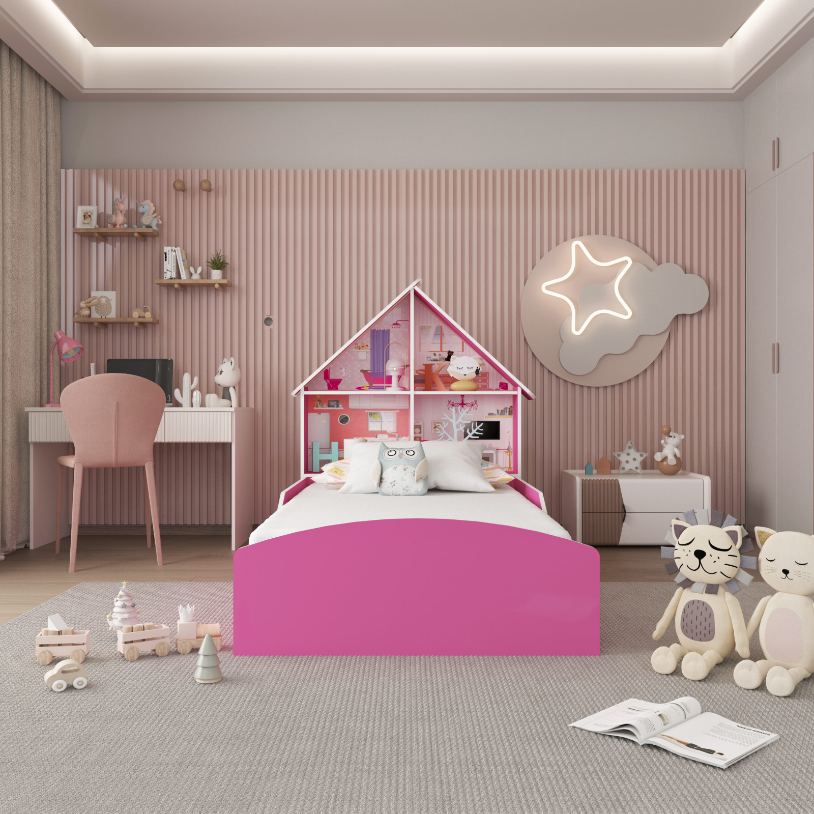 Cama Casinha Pink