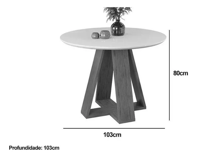 Mesa redonda Celeste 103cm