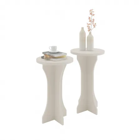 Mesa de Apoio LUCK Artely - Off-White 1 UNIDADE