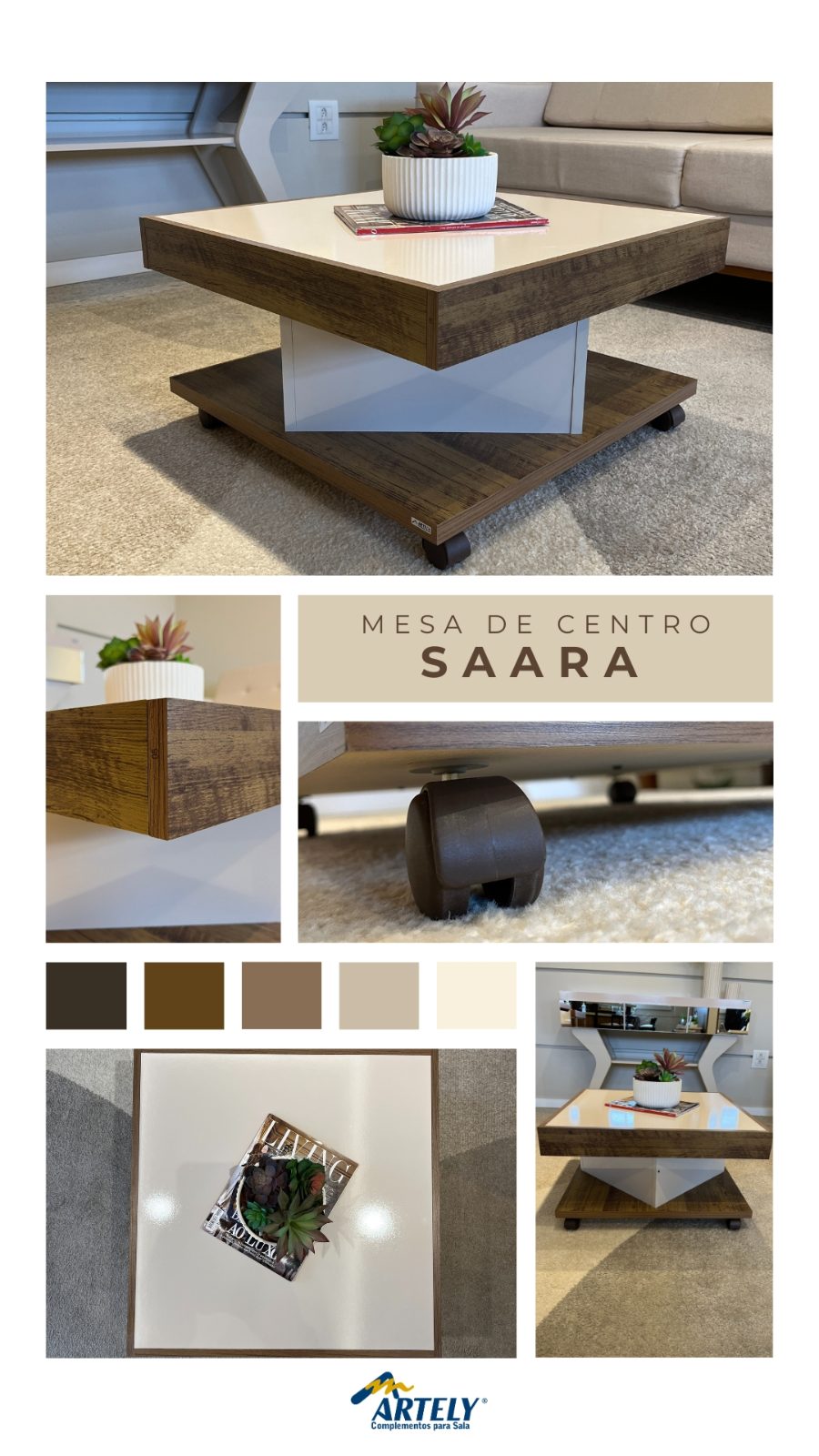 Mesa de centro Saara Pinho/Off-White
