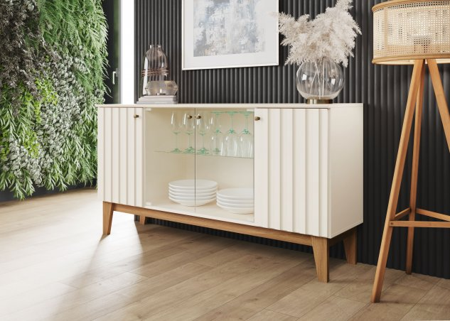 Buffet Eiffel 4 PORTAS OFF WHITE/NATURE