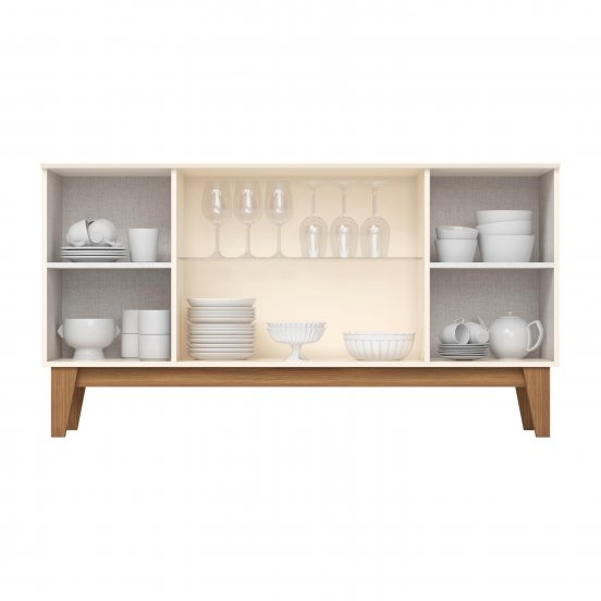 Buffet Eiffel 4 PORTAS OFF WHITE/NATURE