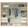 Guarda-Roupa 2 Portas de Correr 4 Gavetas 6 Prateleiras Espelhado Basic Freijó/Off White